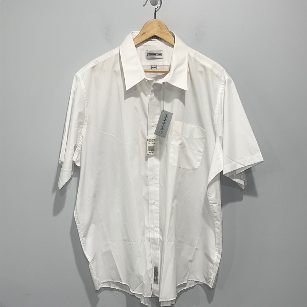 Casual Male Alexander Lloyd big and tall size 19 men’s shirt white short sleeve